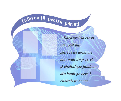 Panou informativ Informții pentru părinți