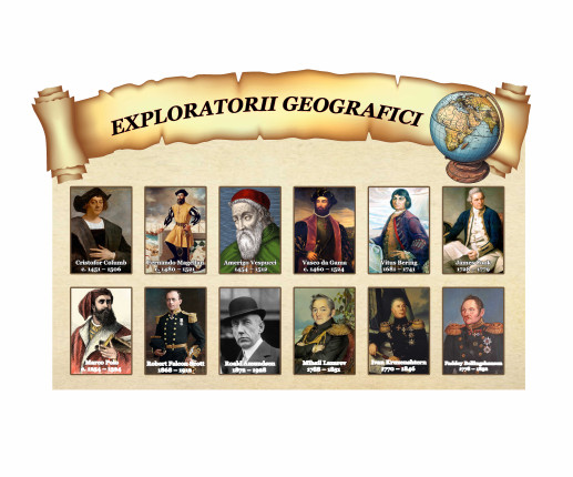 Panou exploratorii geografici