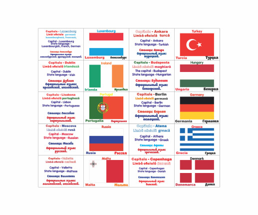 Образовательные карточки Флаги стран Европы image 4