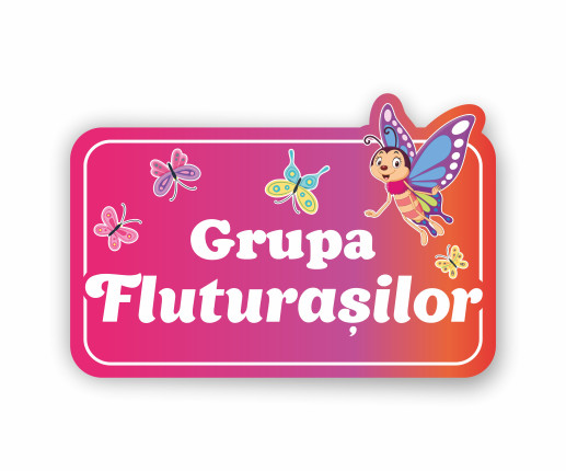 Placuță pentru ușă - Fluturași
