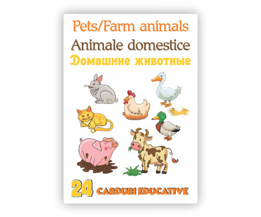 Cartonașe educative Animale domestice