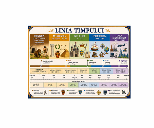 Panou educativ Linia timpului – Istoria universală