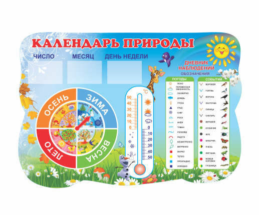 Calendarul naturii cu girafă