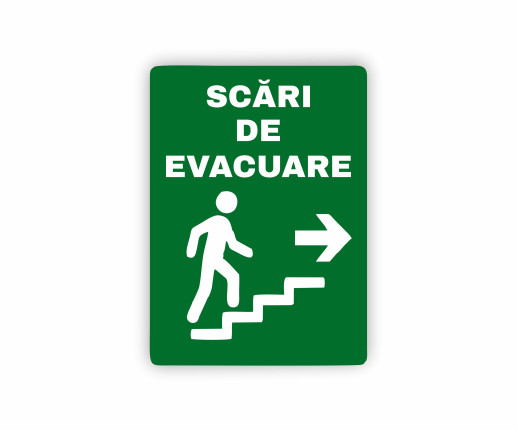 Plăcuță scări de evacuare