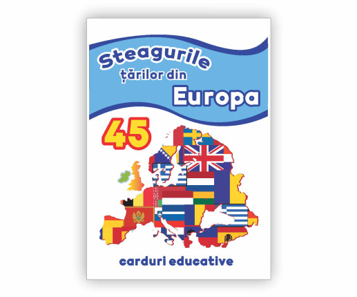 Cartonașe educative Steagurile țărilor din Europa