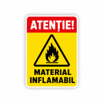 Plăcuță Atenție material inflamabil thumb-image 1