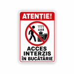 Plăcuță Atenție acces interzis in bucătărie thumb-image 1