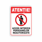 Plăcuță Atenție acces interzis thumb-image 1