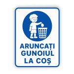 Plăcuță aruncați gunoiul la coș thumb-image 1