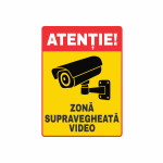 Plăcuță Atenție zonă supravegheată video thumb-image 1